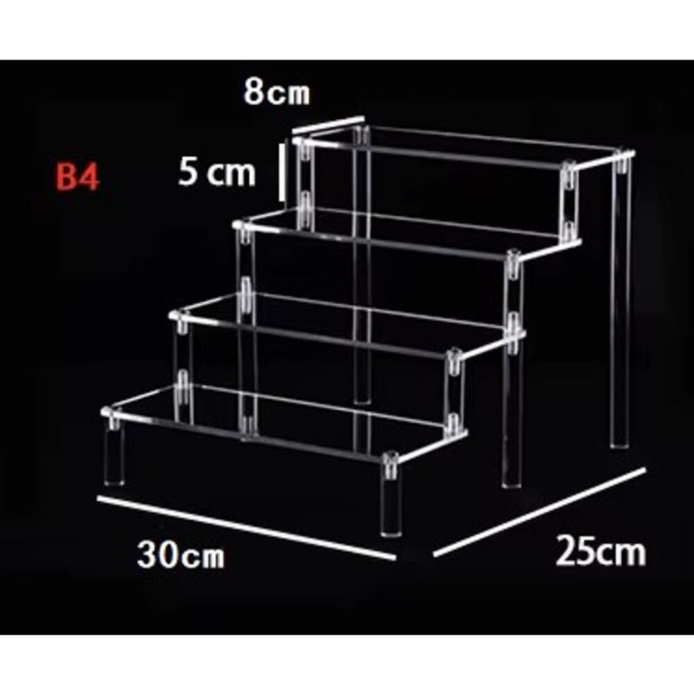 4-Tier Acrylic Display Riser Shelves - Picture 2 of 3